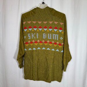 Free People Movement Powder Bunny Sweat Knit Pullover Tunic Sweater Hoodie Size